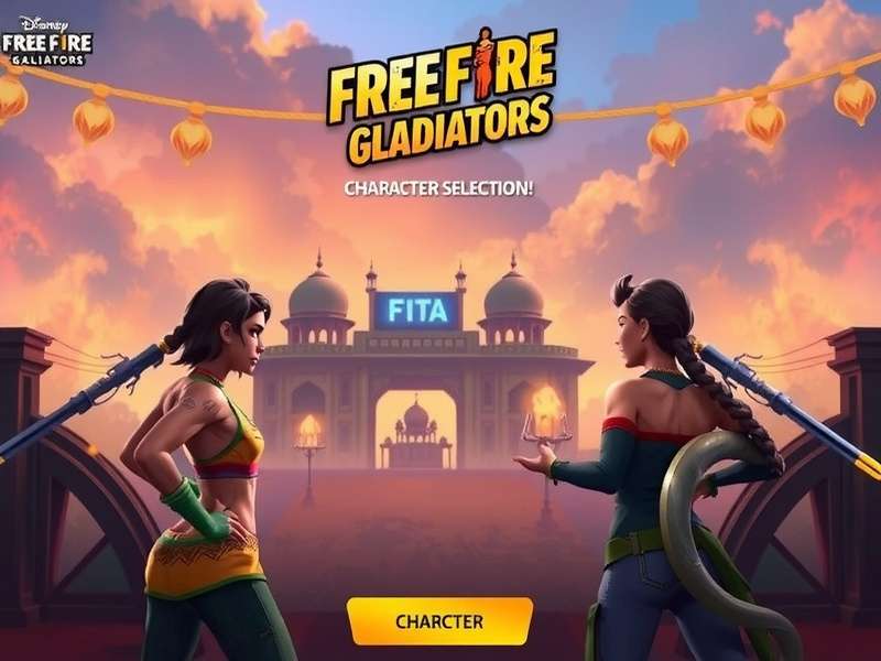 Free Fire Battle Gladiators character selection screen